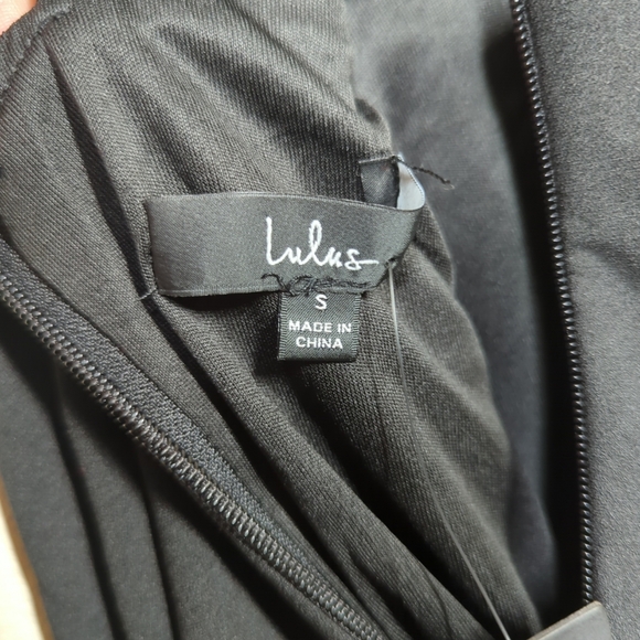 Lulus Women's Wonder Whirl Twist Cutout Back Mini Cocktail Dress, Black Size S - Picture 2 of 4